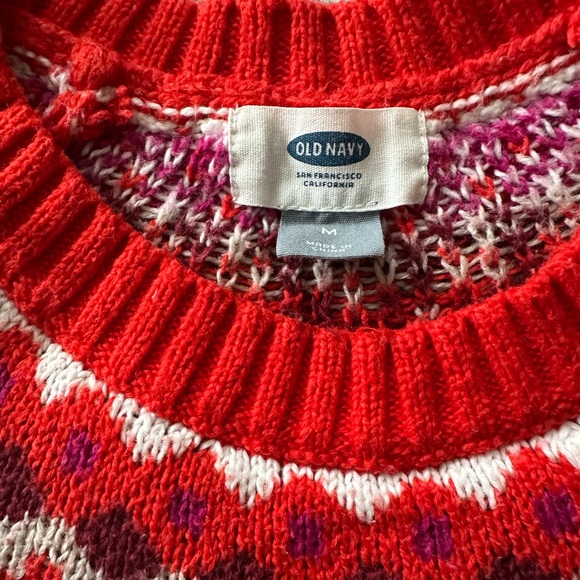 Old Navy Women’s Fair Isle Sweater - size medium. - Picture 2 of 4